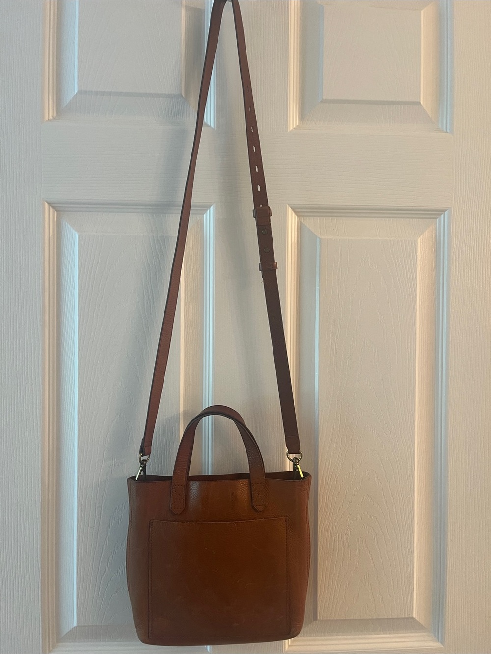 Madewell small Brown Leather Crossbody Tote